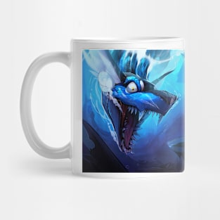 Water Dragon hunting Shark illustration Mug